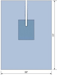 C-Core Medical Surgical Drape Split Sheet 58 W X 77 L Inch Sterile