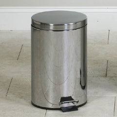 Clinton Industries Trash Can 13 Quart Round Silver Stainless Steel Step On - M-771950-1836 - Each