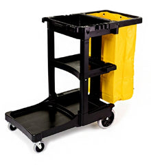 RJ Schinner Co CART, JANITOR 2000 BLK W/YLW VNYL BAG W/ZIP SALFLD - M-772239-1435 - Each