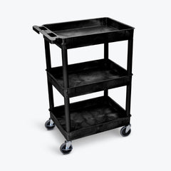 Luxor Tub Utility Cart 18 X 24 X 39.25 Inch Black 18 X 24 Inch