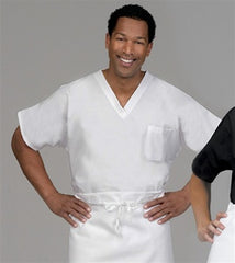 Fashion Seal Uniforms Scrub Shirt Small White 1 Pocket Short Sleeve Unisex