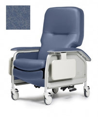 Graham-Field Clinical Care Recliner Lumex® Deluxe Steel Blue Four Tente® Swivel Caster, Three Locking Caster