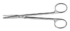 Aesculap Dissecting Scissors Aesculap® Metzenbaum 5-3/4 Inch Length Surgical Grade Stainless Steel NonSterile Finger Ring Handle Curved Blades Blunt Tip / Blunt Tip - M-774579-2259 - Each