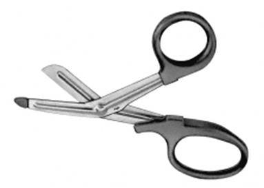 Aesculap Bandage Scissors Aesculap® Universal 7 Inch Length Surgical Grade Stainless Steel / Plastic NonSterile Finger Ring Handle Angled Blunt Tip / Blunt Tip - M-774582-3903 - Each