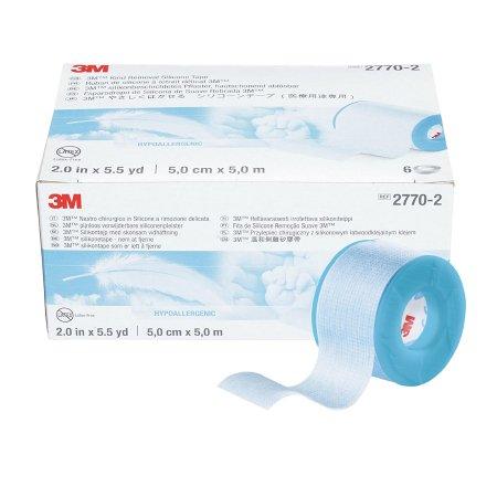 3M Medical Tape 3M™ Skin Friendly Silicone 2 Inch X 5-1/2 Yard Blue NonSterile