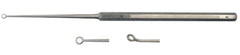 BR Surgical Ear Curette BR Surgical Buck 6-1/2 Inch Length Single-ended Handle Size 0 Tip Curved Blunt Fenestrated Round Tip - M-775024-4465 - Each