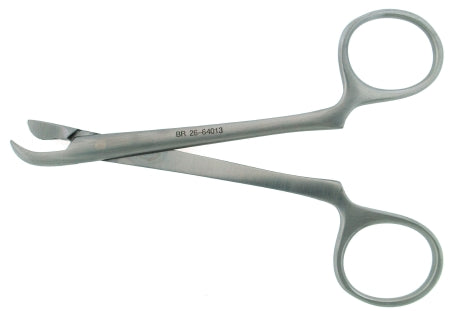 BR Surgical Applying Forceps BR Surgical Collin 5-1/8 Inch Length Surgical Grade Stainless Steel NonSterile NonLocking Finger Ring Handle Curved - M-775144-4636 - Each