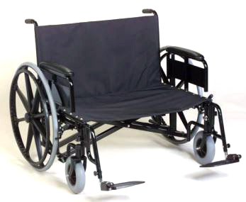 Graham-Field Bariatric Wheelchair Regency XL 2000 Heavy Duty Full Length Arm Removable Arm Style Swing-Away Footrest Black Upholstery 24 Inch Seat Width 700 lbs. Weight Capacity