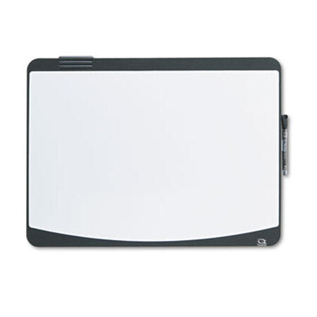 Quartet® Tack and Write Board, 23 1/2 x 17 1/2, Black/White Surface, Black Frame