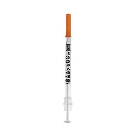 Sol-Millennium Medical Insulin Syringe with Needle Sol-Care™ 0.5 mL 30 Gauge 5/16 Inch Attached Needle Retractable Needle