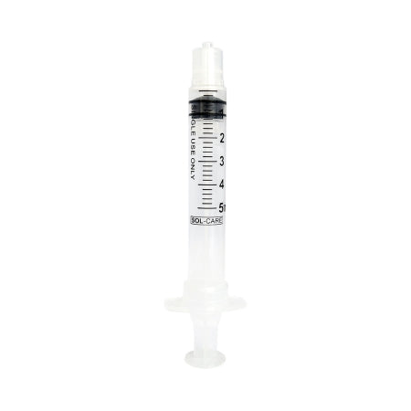 Sol-Millennium Medical General Purpose Syringe Sol-Care™ 5 mL Individual Pack Luer Lock Tip Retractable Safety