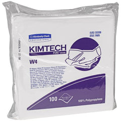 Kimberly Clark Cleanroom Wipe KIMTECH PURE W4 ISO Class 4 White NonSterile Polypropylene 12 X 12 Inch Disposable - M-775573-2524 - Pack of 100