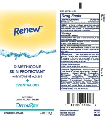 DermaRite Industries Skin Protectant Renew™ Dimethicone 4 oz. Tube Scented Cream