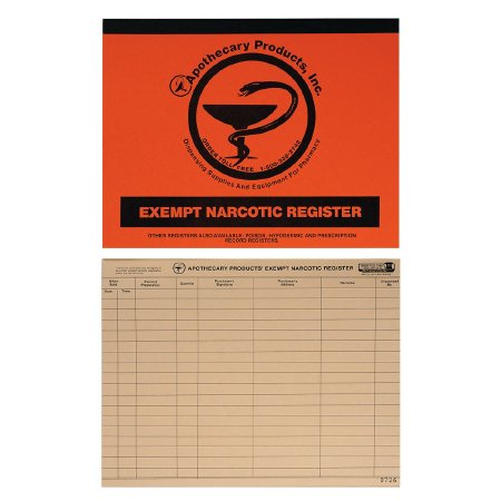 Apothecary Products Record Book Narcotic Record