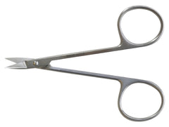 BR Surgical Scissors BR Surgical Wilmer-Converse 4 Inch Length Surgical Grade Stainless Steel NonSterile Finger Ring Handle Angled Sharp Tip / Sharp Tip - M-777945-1123 - Each