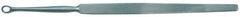 BR Surgical Dermal Curette BR Surgical Fox 5-1/2 Inch Length Single-ended Flat Handle 3 mm Tip Straight Fenestrated Round Tip - M-777973-2834 - Each