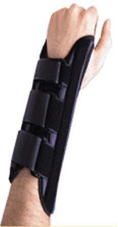 Breg Cock-Up Wrist Brace Breg® Aluminum / Foam / Nylon Right Hand Black X-Small