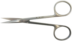 BR Surgical Iris Scissors BR Surgical Knapp 4 Inch Length Surgical Grade Stainless Steel NonSterile Finger Ring Handle Curved Sharp Tip / Sharp Tip - M-778538-1640 - Each