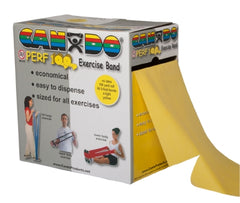 Fabrication Enterprises Exercise Resistance Band CanDo® Perf 100™ Yellow 5 Inch X 100 Yard X-Light Resistance