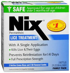 Emerson Healthcare Lice Treatment Kit Nix® 2 oz. Flip Top Bottle Scented