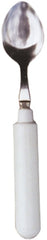 Fabrication Enterprises Soup Spoon Comfort Grip Light Weight White Vinyl Coated
