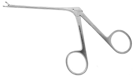 BR Surgical Ear Forceps BR Surgical Hartmann 3-3/8 Inch Length Surgical Grade Stainless Steel NonSterile NonLocking Finger Ring Handle Straight 2 mm Round Cups - M-780633-2670 - Each