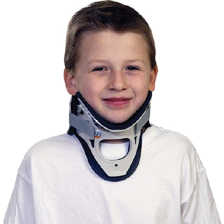 Ossur Rigid Cervical Collar NecLoc® Preformed Youth (6 to 12 Years) Size P3 Two-Piece / Trachea Opening