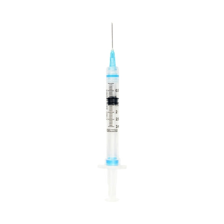 Sol-Millennium Medical Syringe with Hypodermic Needle Sol-Care™ 3 mL 23 Gauge 1 Inch Detachable Needle Retractable Needle