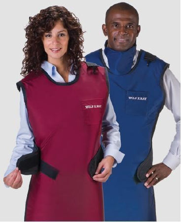 Wolf X-Ray X-Ray Apron Burgundy Easy Wrap Style X-Large