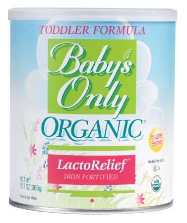 Natures One Inc Toddler Formula Baby's Only Organic® LactoRelief Vanilla Flavor 360 Gram Can Powder