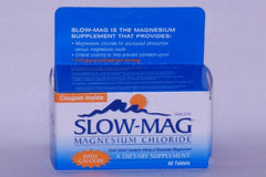 Purdue Pharma Mineral Supplement Slow-Mag® Magnesium Chloride 71.5 Gram Strength Tablet 60 per Bottle