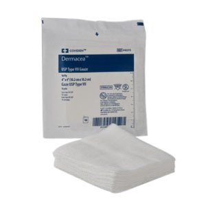 Cardinal USP Type VII Gauze Sponge Dermacea™ Cotton 12-Ply 3 X 3 Inch Square Sterile