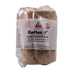 Andover Coated Products Cohesive Bandage CoFlex®·LF2 4 Inch X 5 Yard 20 lbs. Tensile Strength Self-adherent Closure Tan NonSterile