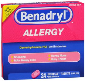 Johnson & Johnson Consumer Allergy Relief Benadryl® 25 mg Strength Tablet 24 per Box