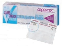 SPS Medical Supply Sterilization Pouch Sure-Check® Ethylene Oxide (EO) Gas / Steam 12 X 18 Inch Transparent Self Seal Film