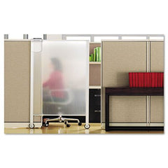 Quartet® Premium Workstation Privacy Screen, 38w x 64d, Translucent Clear/Silver