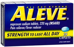 Bayer Pain Relief Aleve® 220 mg Strength Naproxen Sodium Caplet 24 per Bottle