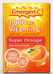 Glaxo Smith Kline Oral Supplement Emergen-C® Super Orange Flavor Powder 0.3 oz. Individual Packet