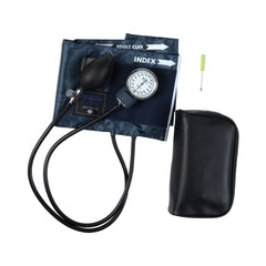 Mabis Healthcare Aneroid Sphygmomanometer with Cuff Mabis® Caliber™ 2-Tube Pocket Size Hand Held Adult Large Cuff