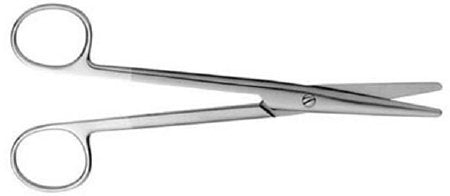 V. Mueller Dissecting Scissors Vital® Mayo 9 Inch Length Surgical Grade Stainless Steel / Tungsten Carbide NonSterile Finger Ring Handle Curved Blunt Tip / Blunt Tip - M-784307-1166 - Each