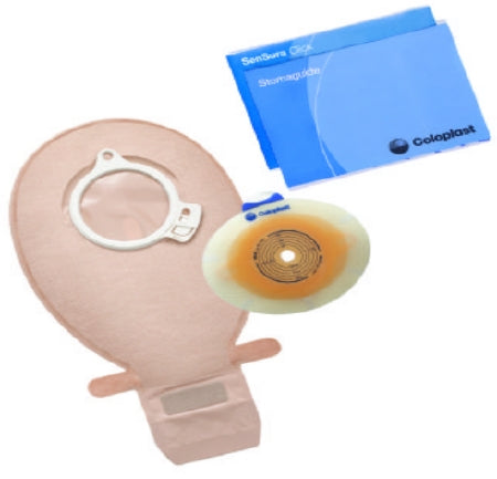 Coloplast Ostomy Kit SenSura® Click Wide Two-Piece System Maxi Length 5/8 to 1-11/16 Inch Stoma Drainable Convex Light, Trim To Fit