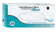 Innovative Healthcare Corporation Exam Glove NitriDerm® Ultra Blue Medium NonSterile Nitrile Standard Cuff Length Fully Textured Light Blue Chemo Tested - M-784391-3614 - Box of 100