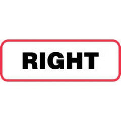 Precision Dynamics Pre-Printed Label Auxiliary Label Red / White Paper Right Black Safety and Instructional 1/2 X 1-1/2 Inch - M-784450-4385 - Roll of 1