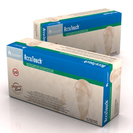 Dynarex Exam Glove AccuTouch™ Large NonSterile Latex Standard Cuff Length Bisque Ivory Not Chemo Approved - M-784748-4033 - Case of 1000