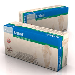Dynarex Exam Glove AccuTouch™ Large NonSterile Latex Standard Cuff Length Bisque Ivory Not Chemo Approved - M-784748-4033 - Case of 1000