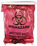 Unimed - Midwest Biohazard Bag Rack with Lid 7.5 X 10.5 X 15.5 Inch, 3 gal., Wire, With Lid - M-784821-4357 - Each