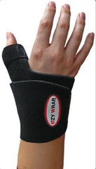 Professional Products Wrist Support with Abducted Thumb eZY WRAP® Wahoo II™ Contoured Aluminum / Neoprene Left or Right Hand Black One Size Fits Most