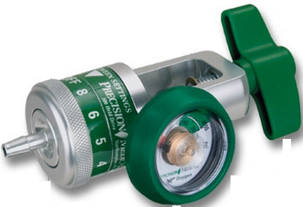 Precision Medical Easy Dial Reg Oxygen Regulator Adjustable 0 - 25 LPM Barb Outlet CGA-870