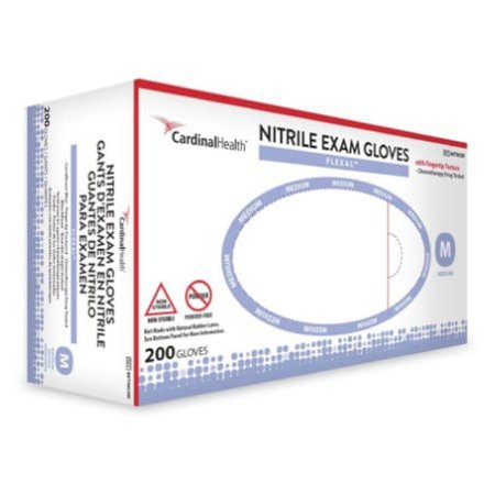 Cardinal Exam Glove FLEXAL™ Medium NonSterile Nitrile Standard Cuff Length Textured Fingertips Blue Chemo Tested - M-784952-2645 - Box of 200