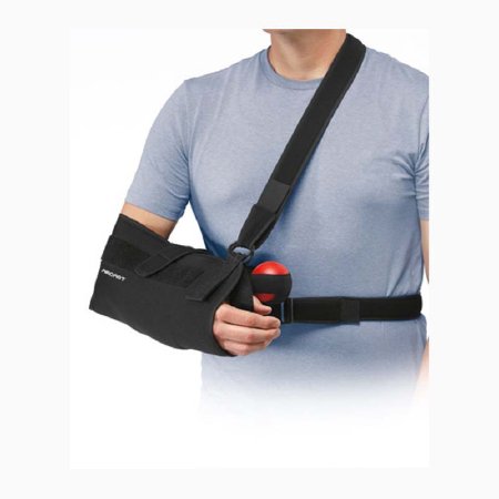 DJO Shoulder Immobilizer Quick-Fit One Size Fits Most Mesh Fabric Hook and Loop Closure With Abduction Pillow Left or Right Shoulder